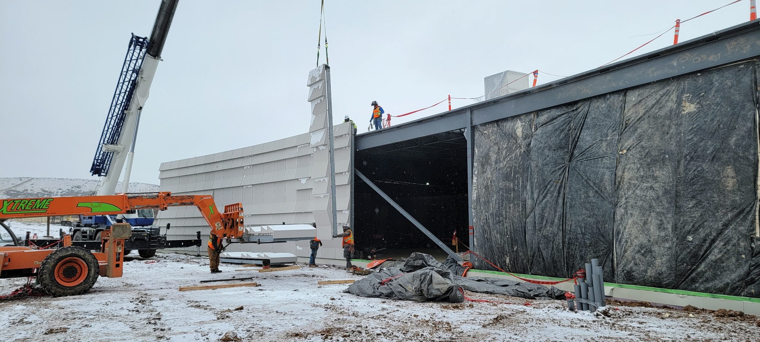 Thanks to the exterior prefab work of KHS&S, construction on the new 52-million-dollar Parker Water & Sanitation District headquarters’ 139,000-square-foot facility was completed as scheduled, and the building opened on time in December 2023. 
