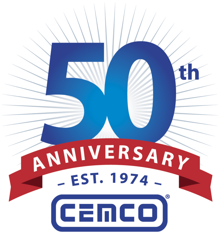 50th anniversary logo for CEMCO