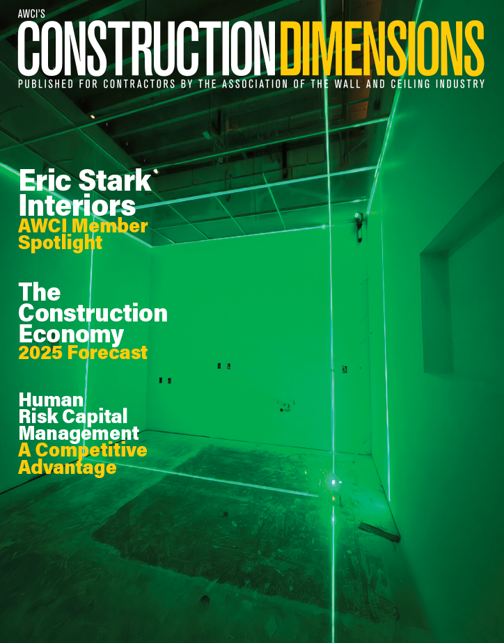 The December cover shot for AWCIs Construction Dimensions.